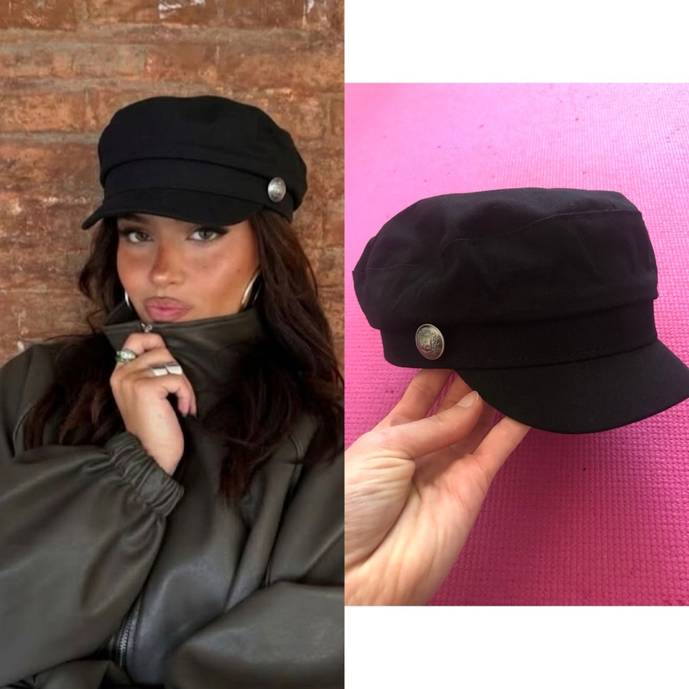 H&M Black Cadet Baker Boy Hat/ Newsboy cap / Beret